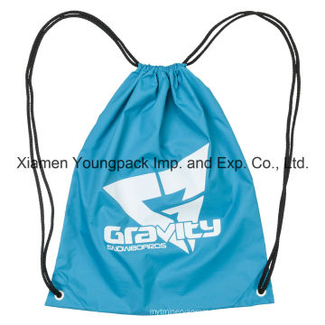 Poliéster promocional personalizado Nylon Drawstring cinch up mochila